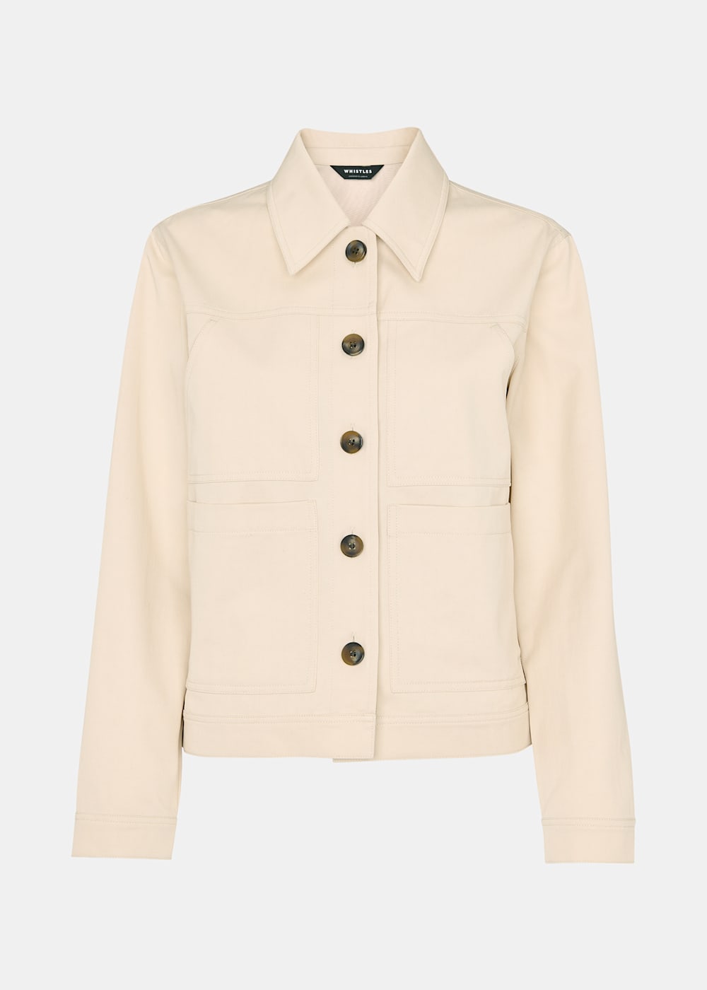 Whistles Neutral Mia Pocket Detail Jacket Whistles Neutral Mia Pocket Detail Jacket