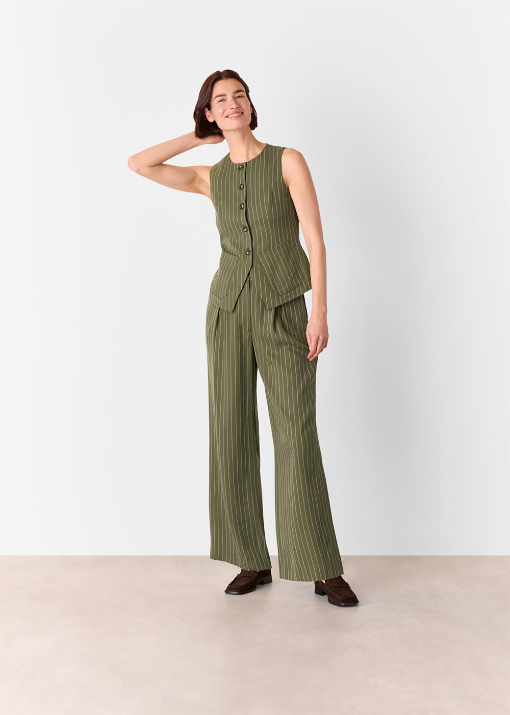Whistle Lottie Pinstripe Waistcoat Whistle Lottie Pinstripe Waistcoat