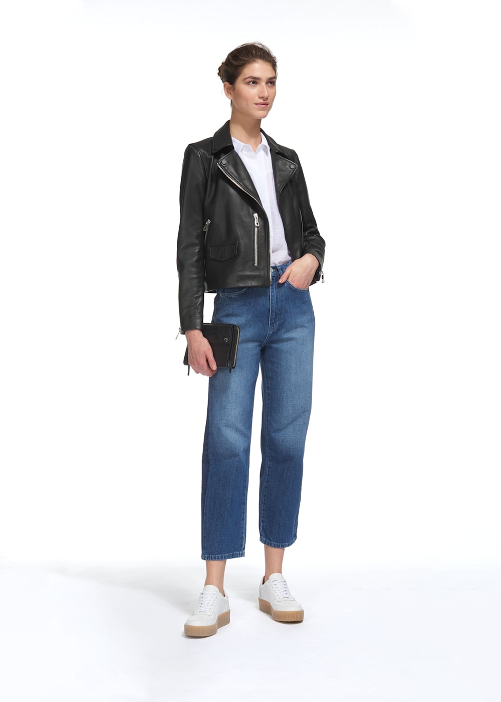 Whistles agnes leather jacket new arrivals