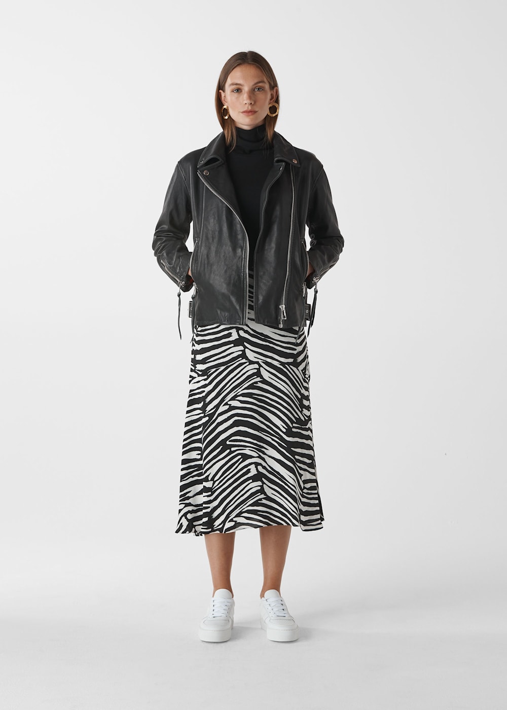Whistles lily leather jacket shop