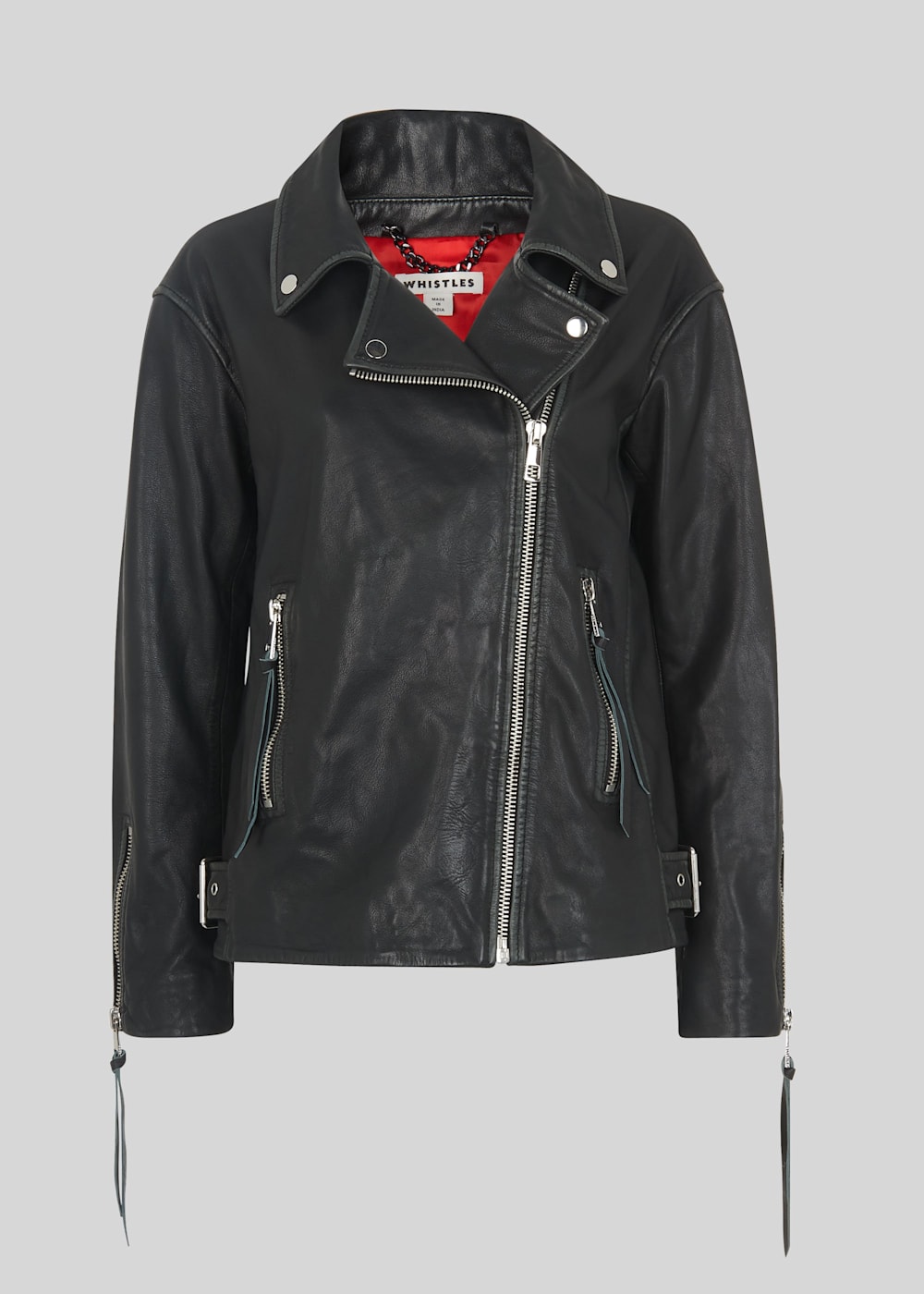 Whistles lily leather jacket online