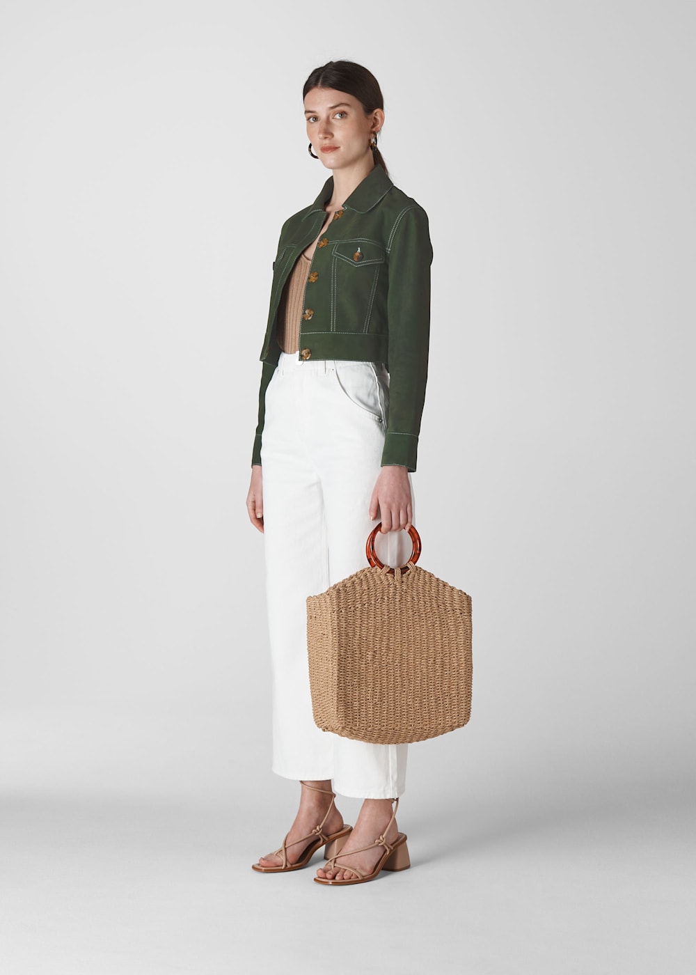 Cropped suede jacket hot sale