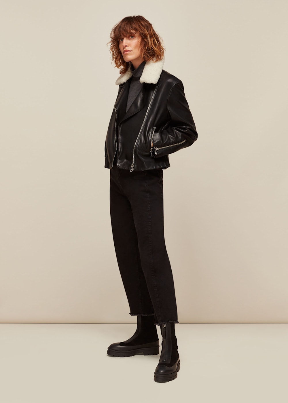 Borg black jacket online