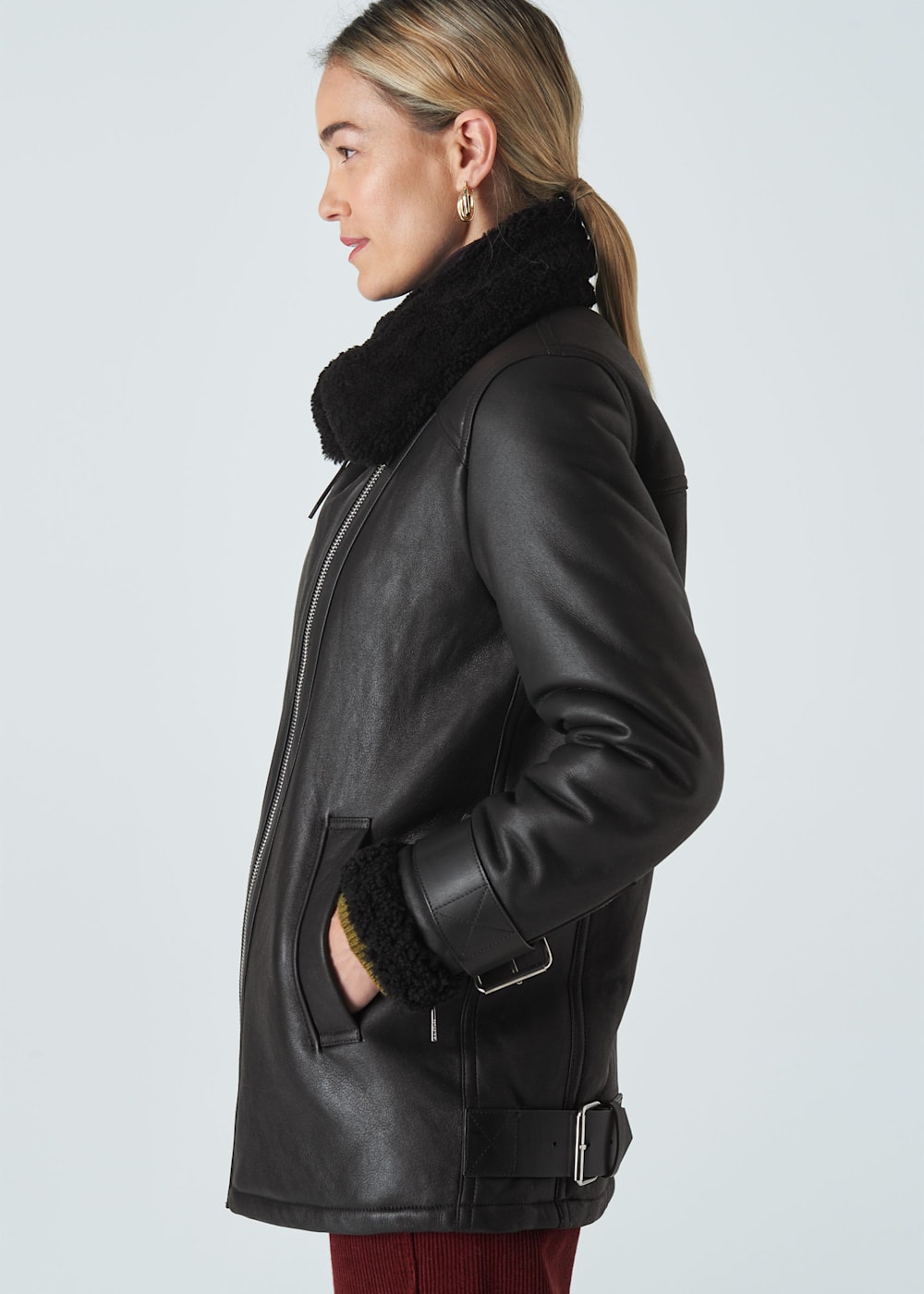 Ugg arabella shearling moto jacket 2025