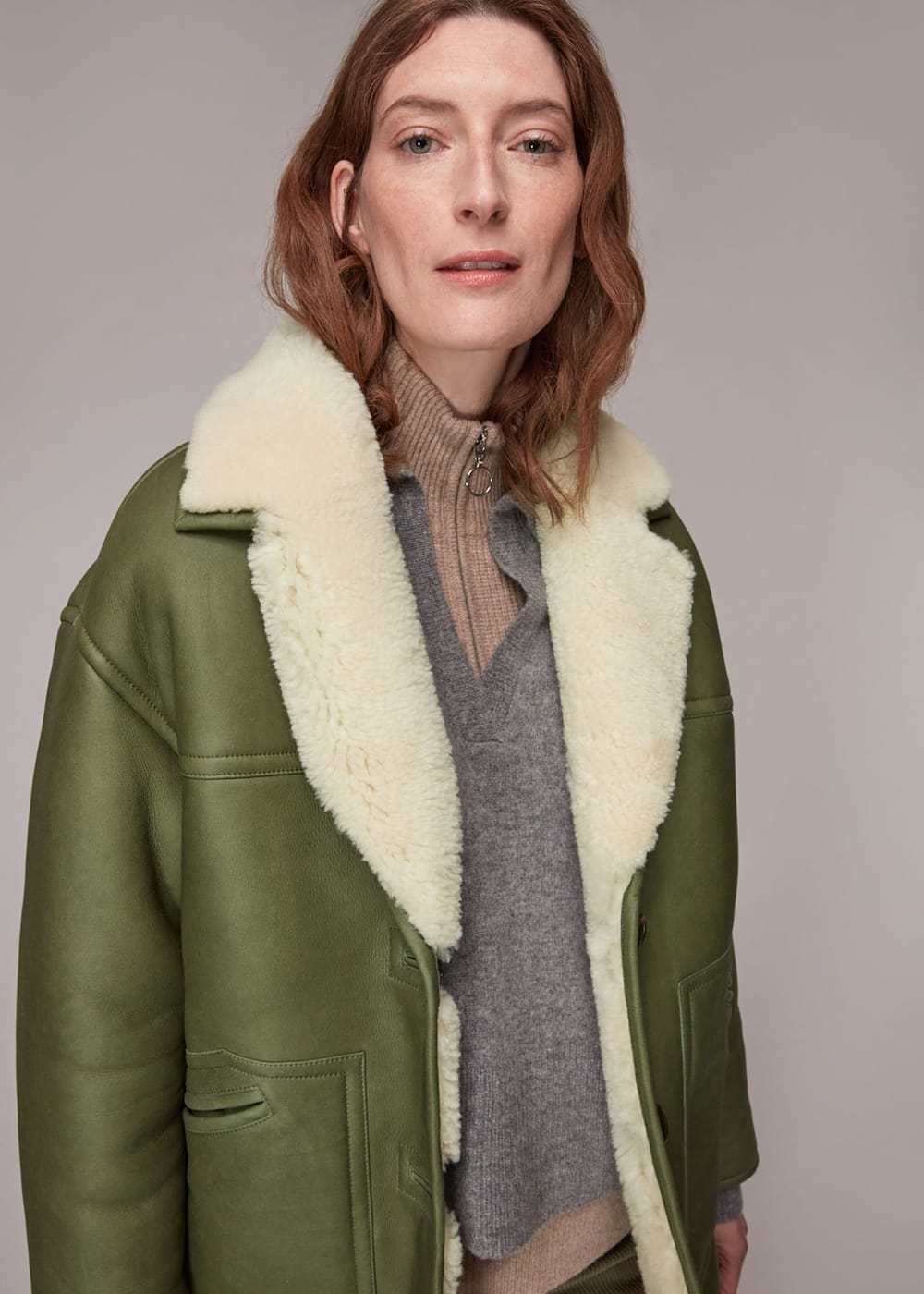 Whistles shearling coat shop
