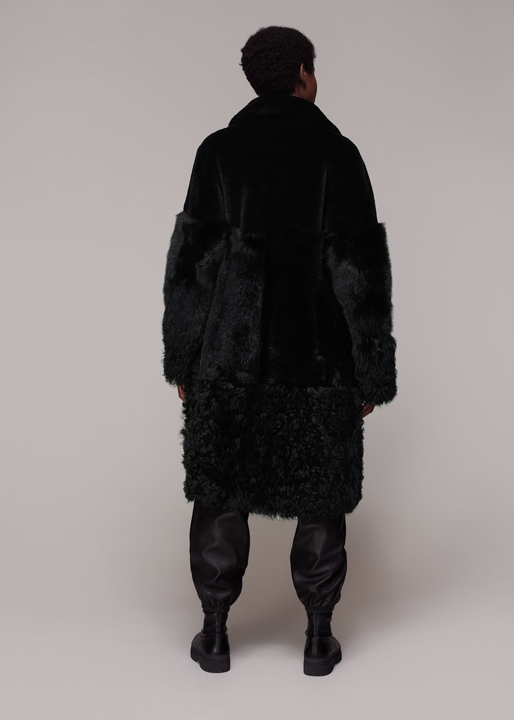 Whistles longline faux fur coat 2025