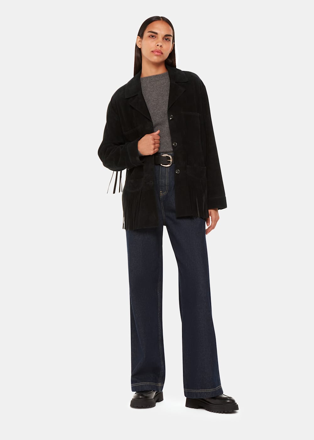 Suede tassel jacket on sale