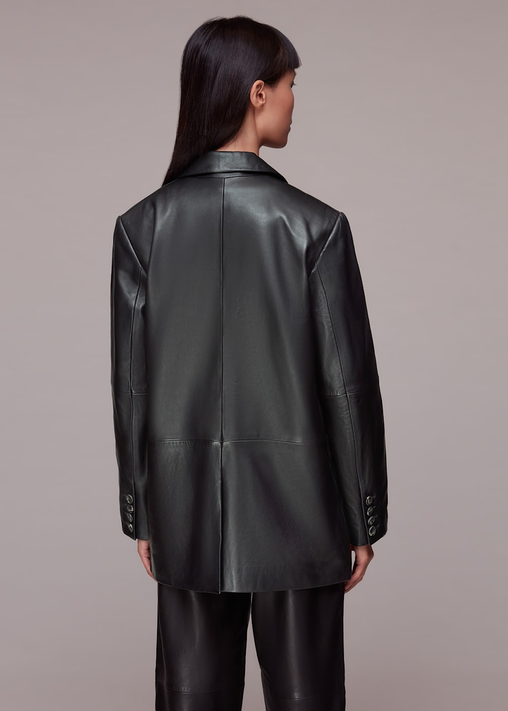 Black leather sports coat hotsell