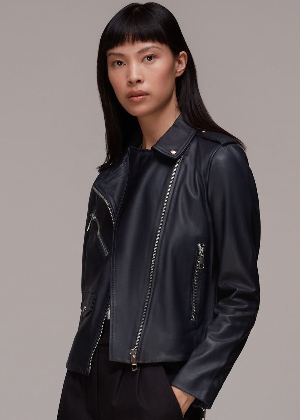 Agnes leather jacket sales