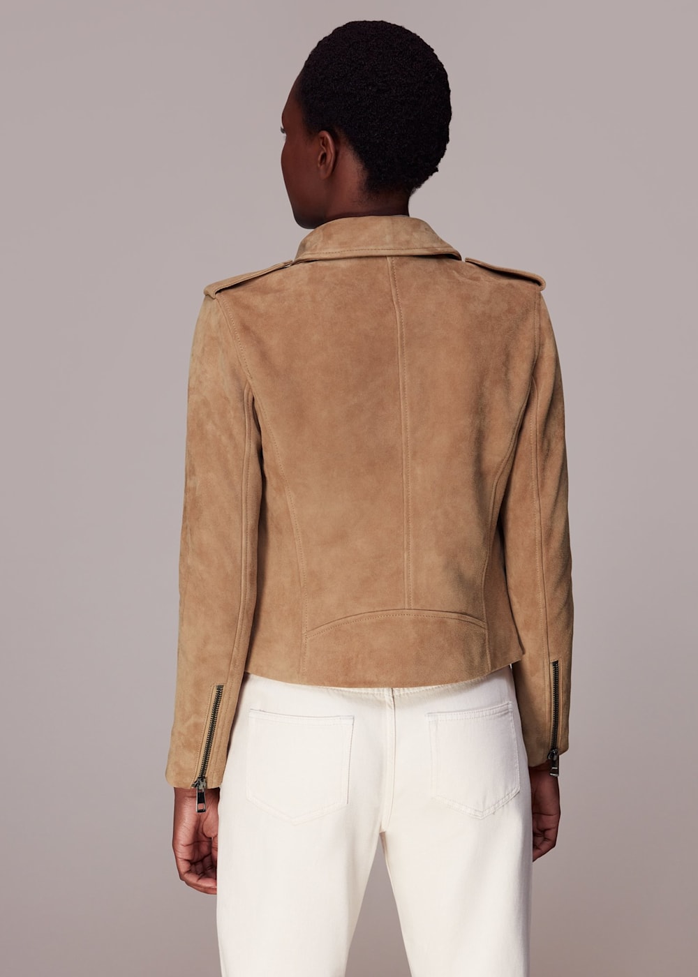 Whistles agnes leather jacket online