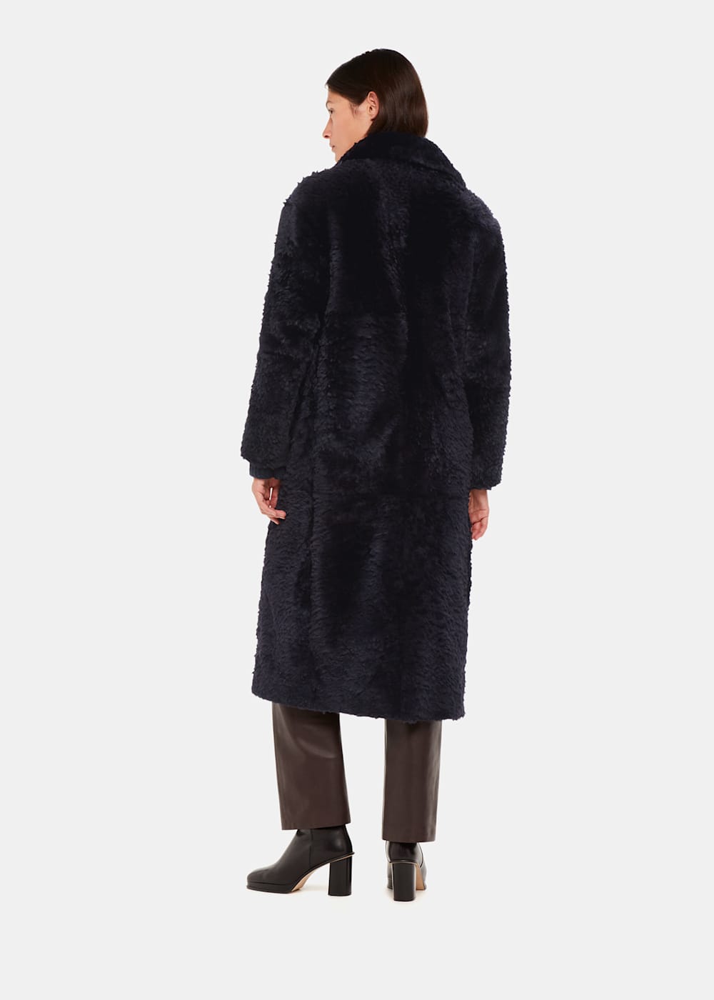 Whistles longline faux fur coat hot sale