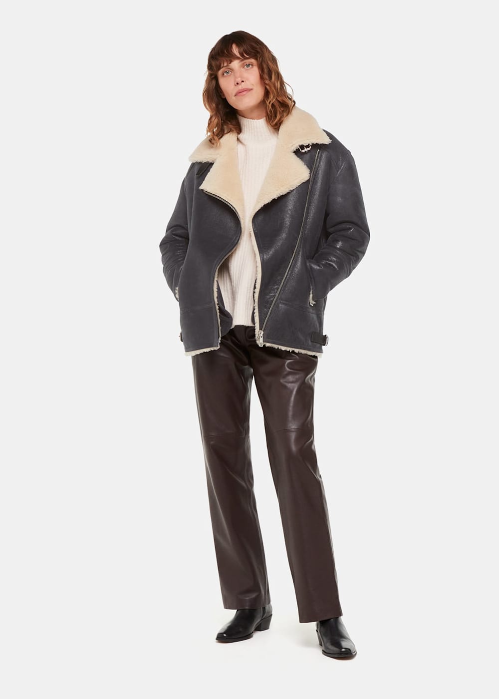 Navy aviator jacket womens cheap