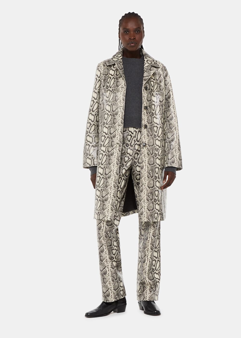 Topshop snake print coat sales