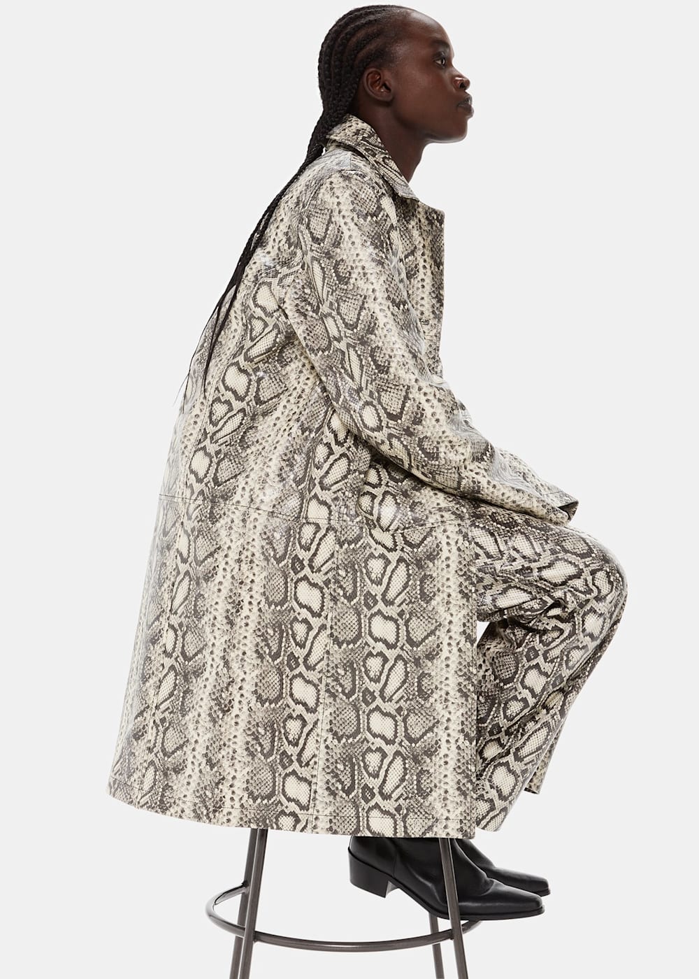 Snake print trench coat new arrivals
