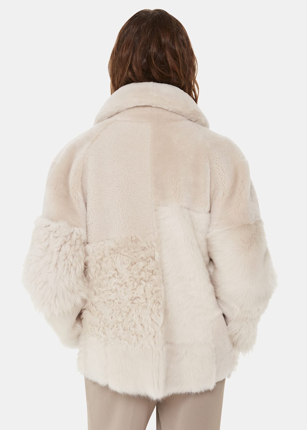 Ivory Multi Hema Shearling Coat WHISTLES Whistles UK