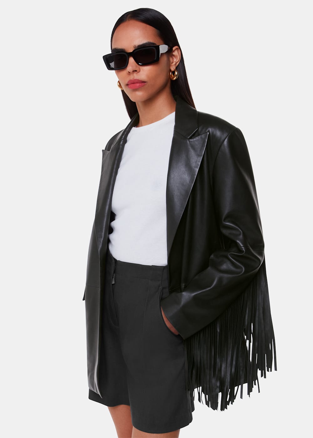 Whistles leather jacket hot sale