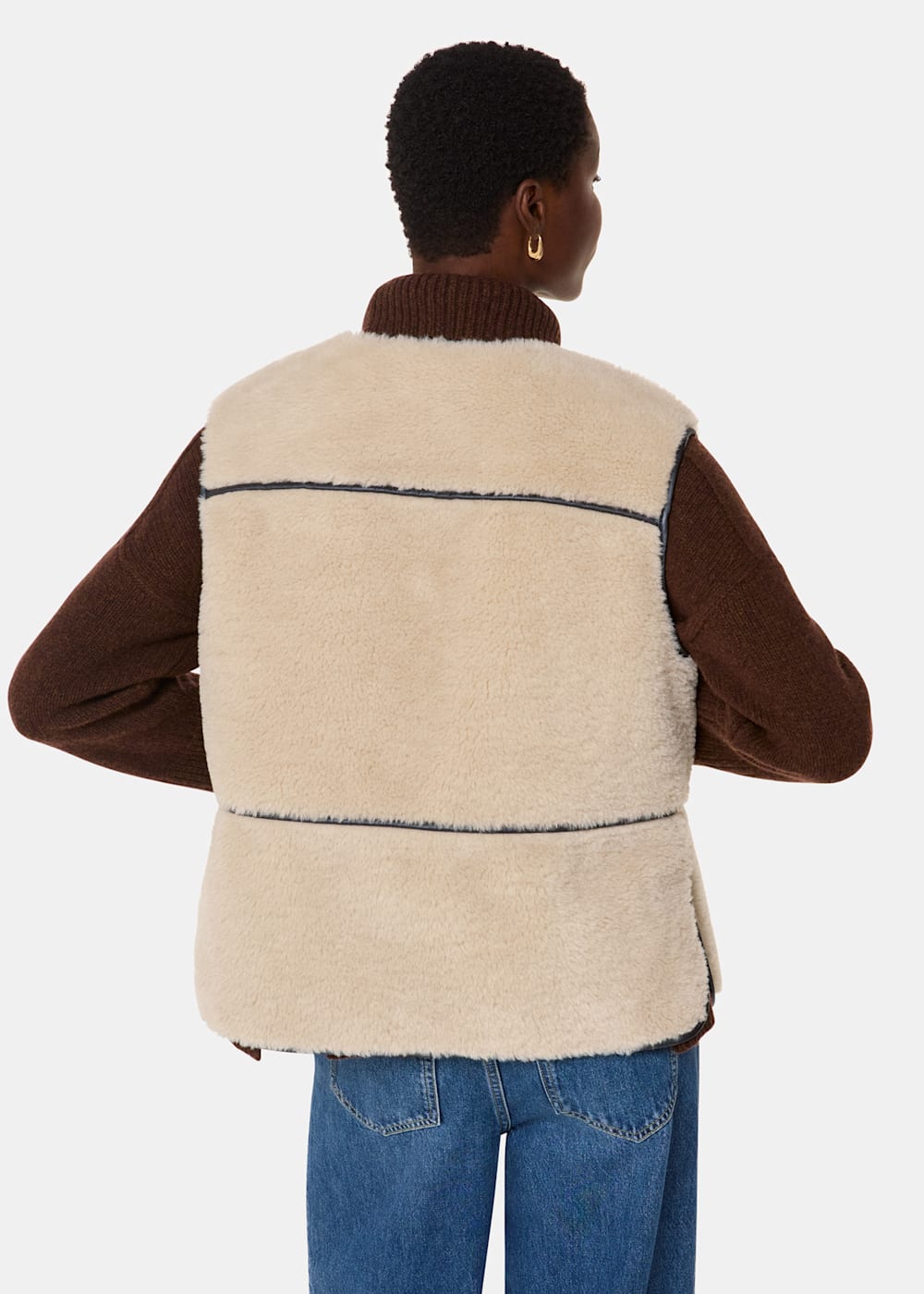 Faux fur waistcoat sales