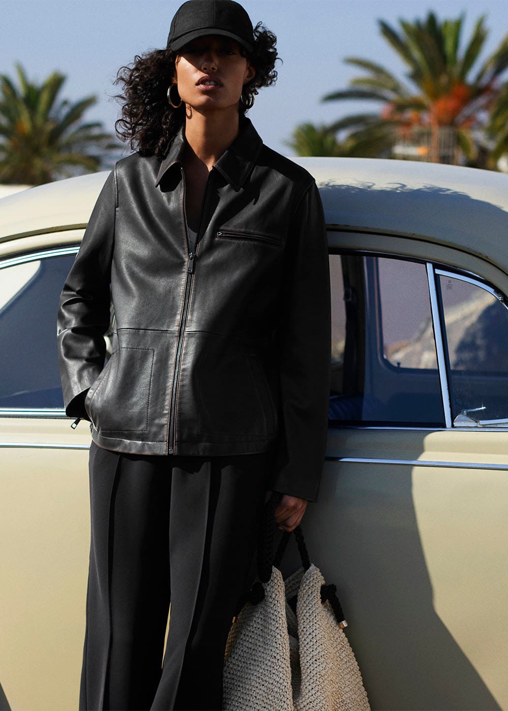 Brown Kate Burnished Leather Jacket WHISTLES Whistles US