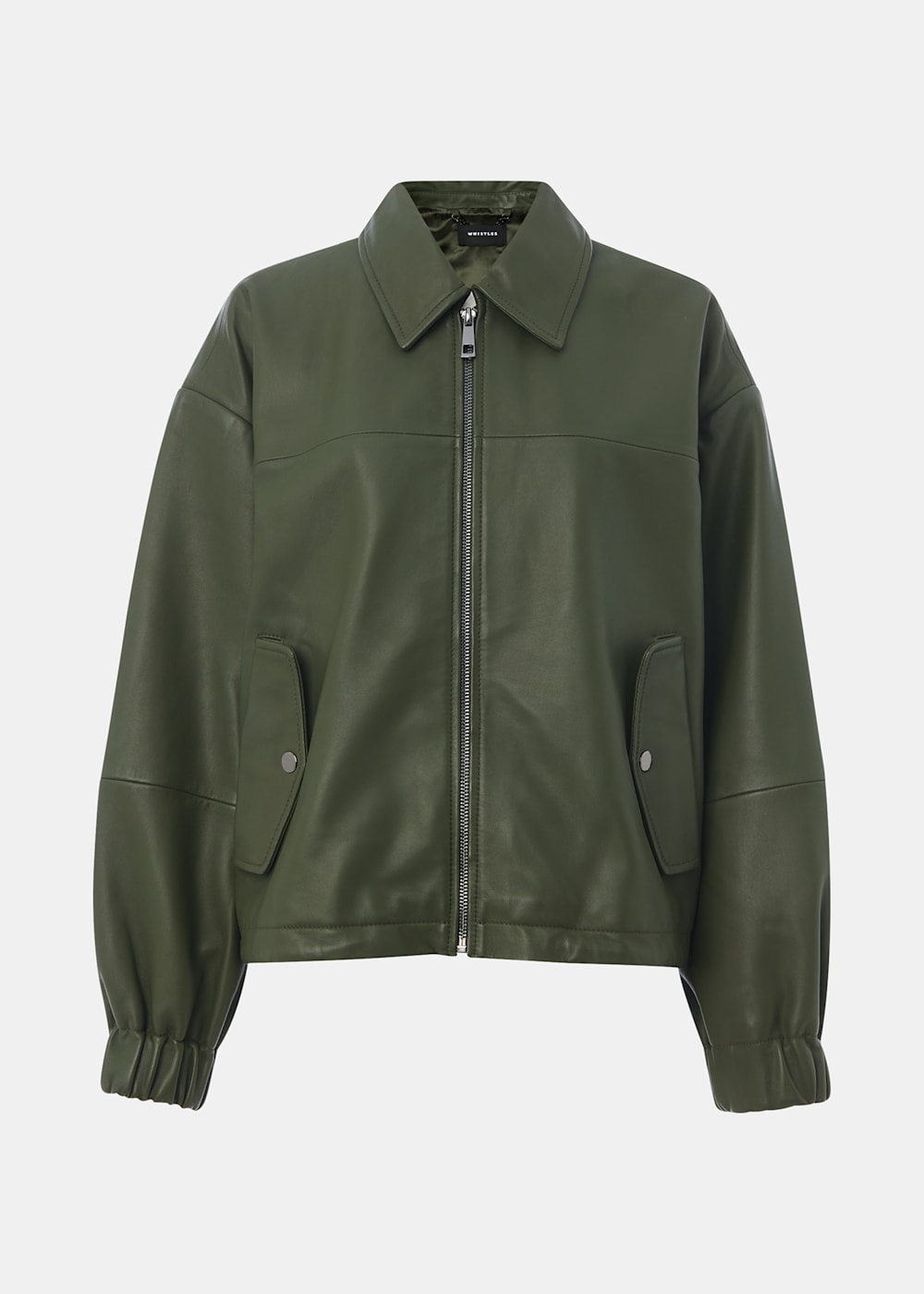 安い購入 Khaki Frida | US Whistles | WHISTLES | Jacket Bomber Leather ジャケット・アウター