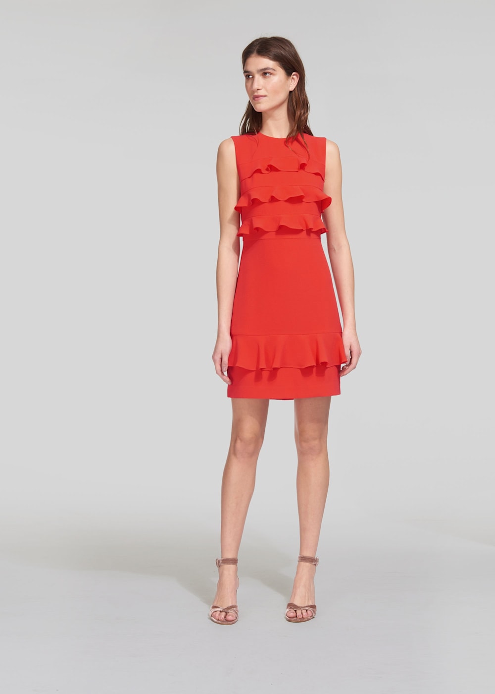 Bright coral dress new arrivals