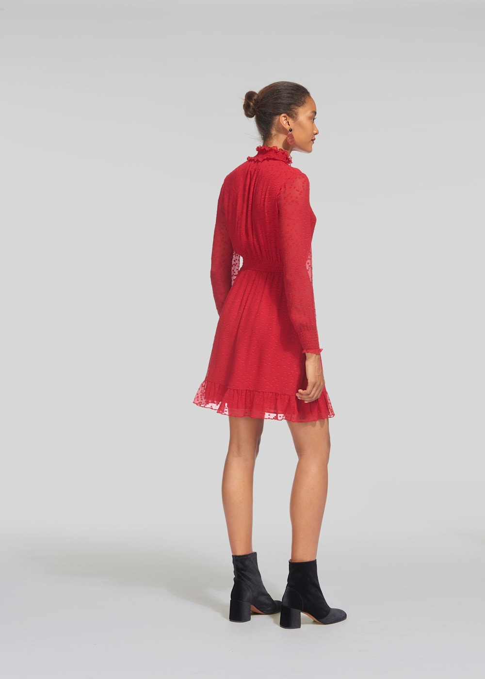 Whistles lina dobby sleeve dress online