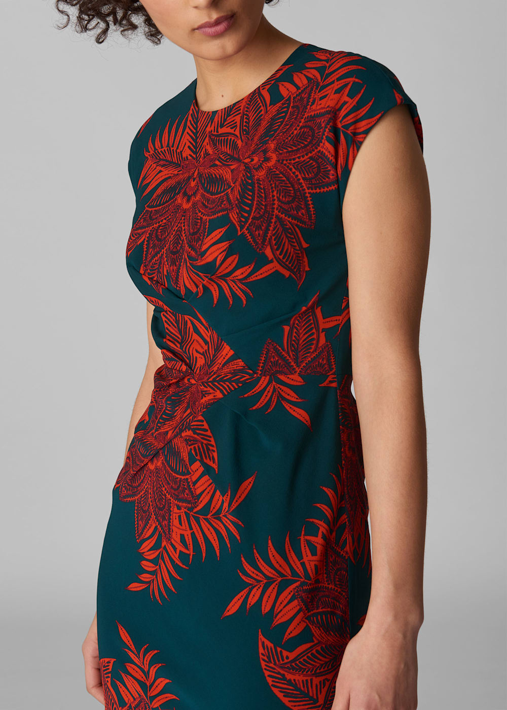 Whistles silk bodycon dress on sale
