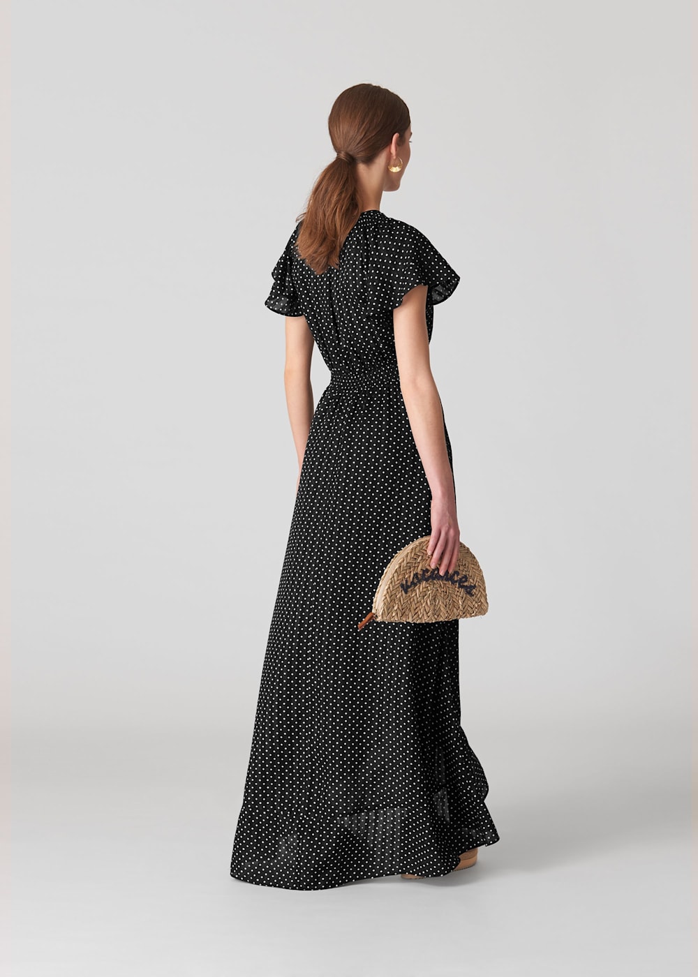 Black and white polka dot summer dress clearance