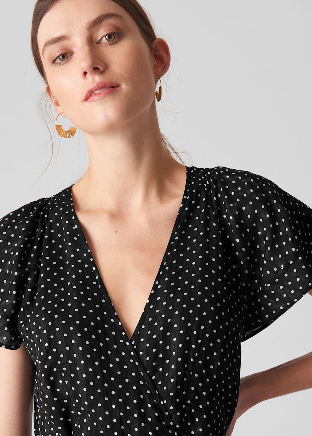 Black and White Spot Maxi Dress