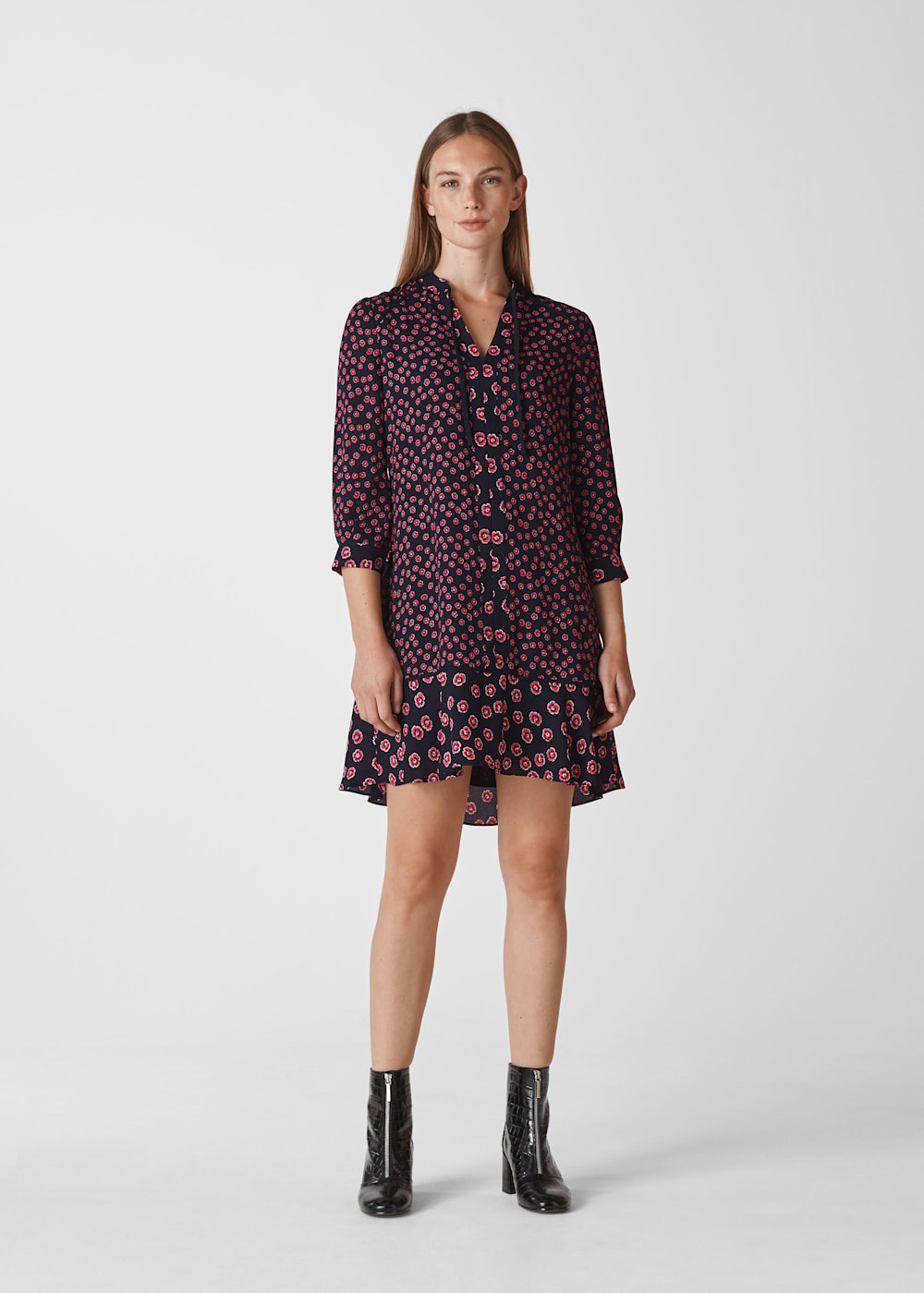 Whistles triangle print shirt dress on sale