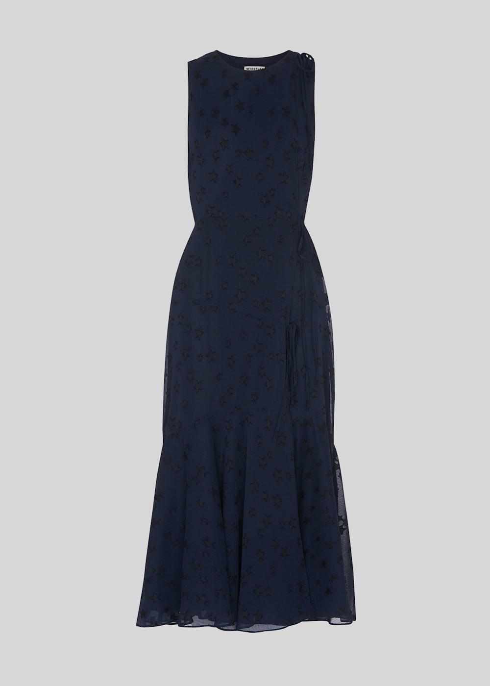 Navy Adriane Star Jacquard Dress WHISTLES Whistles UK