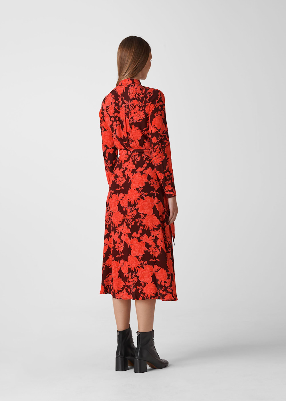 Red Multi Esme Dress WHISTLES Whistles ROW