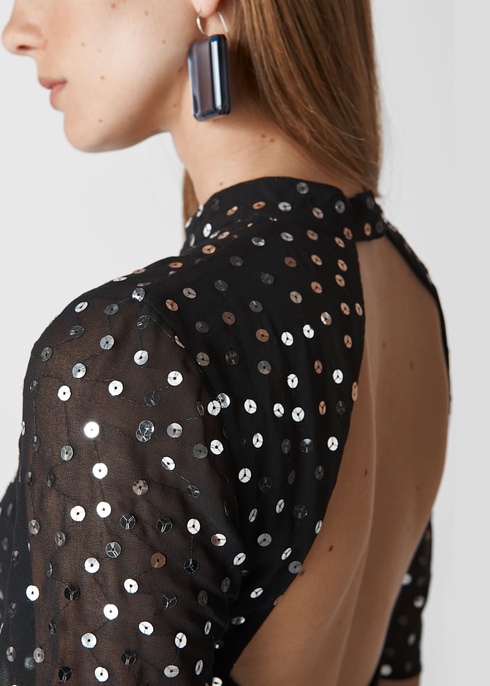 Whistles black ivana sequin dress sale