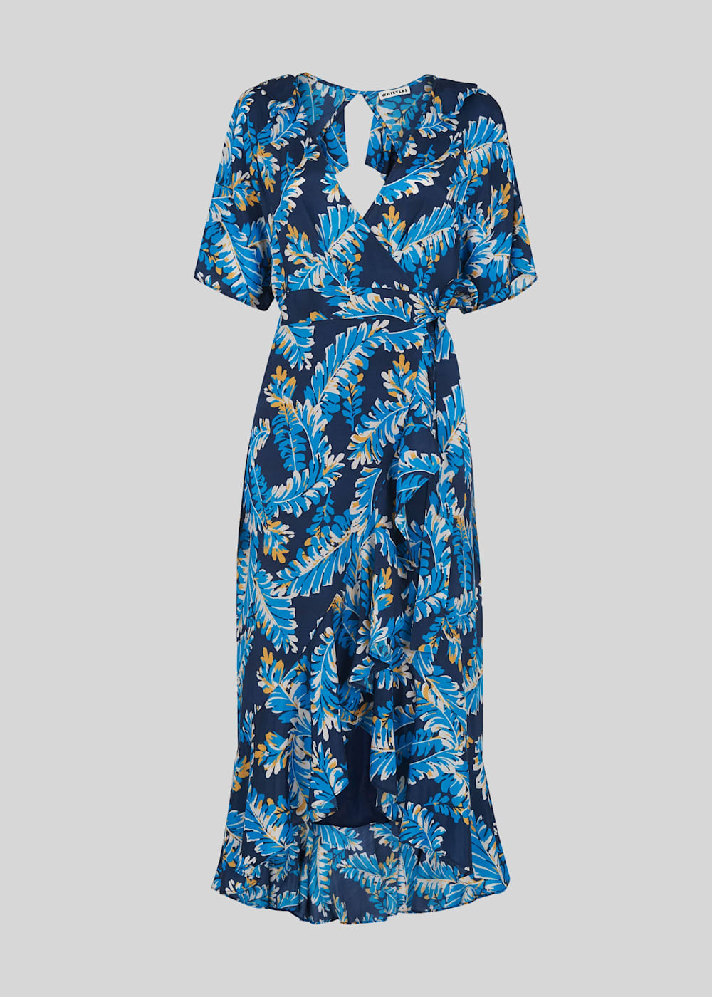 Blue Multi Josephine Print Wrap Dress WHISTLES Whistles UK
