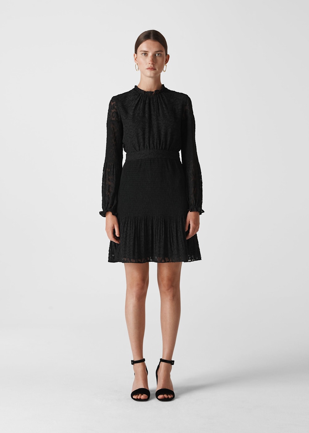 Whistles animal devore pleated dress shop