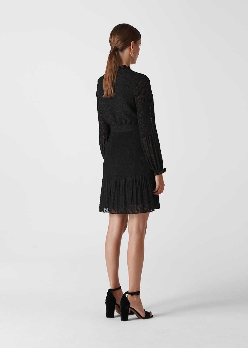 Whistles animal devore pleated dress shop