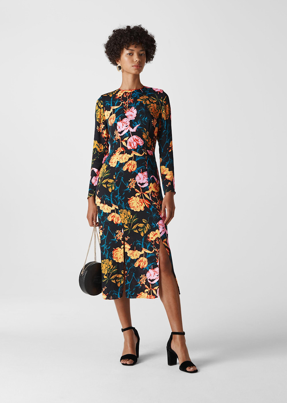 Multicolour Digital Bloom Bella Dress WHISTLES Whistles UK