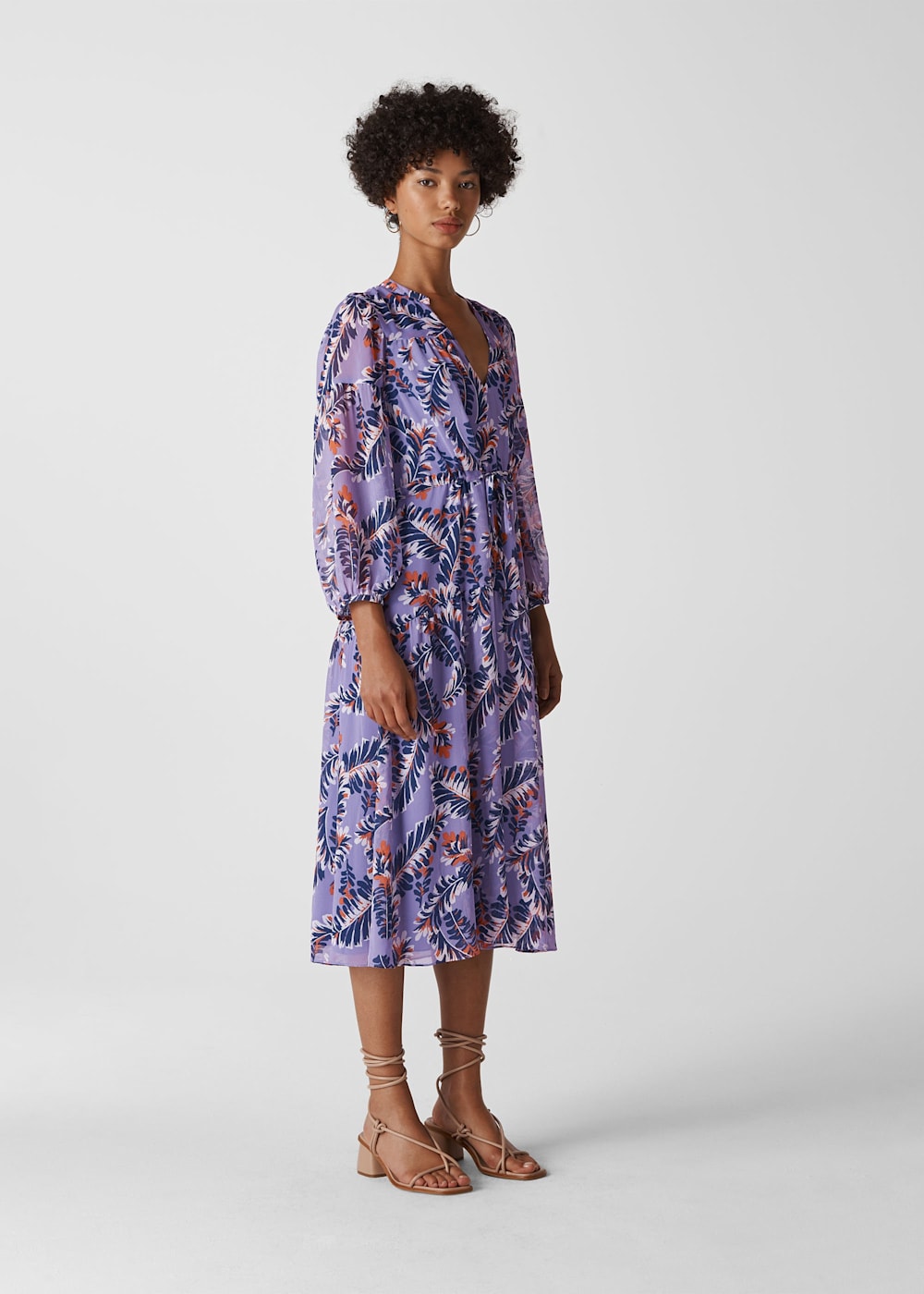 Multicolour Josephine Print Midi Dress WHISTLES Whistles US
