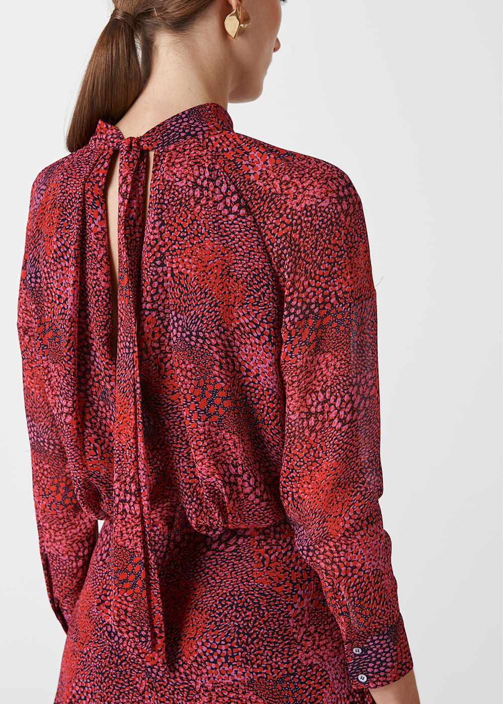 Whistles abstract animal print dress 2025