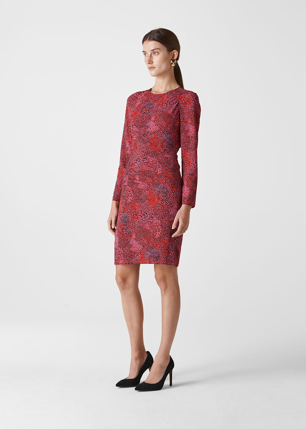 Whistles adelaide print silk bodycon 2025