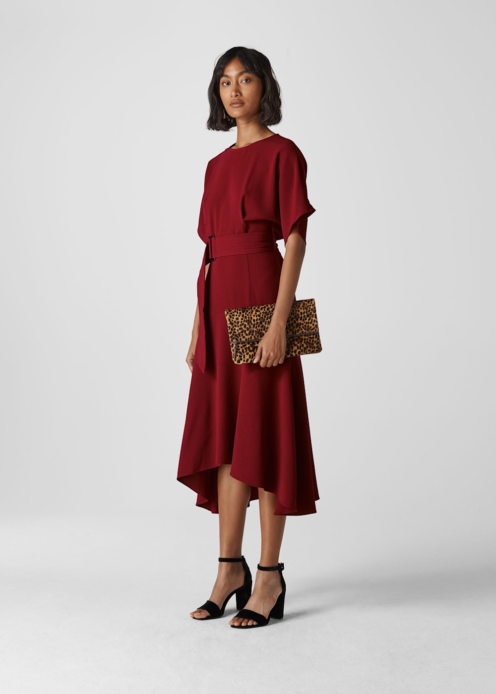 Burgundy midi dress uk hotsell