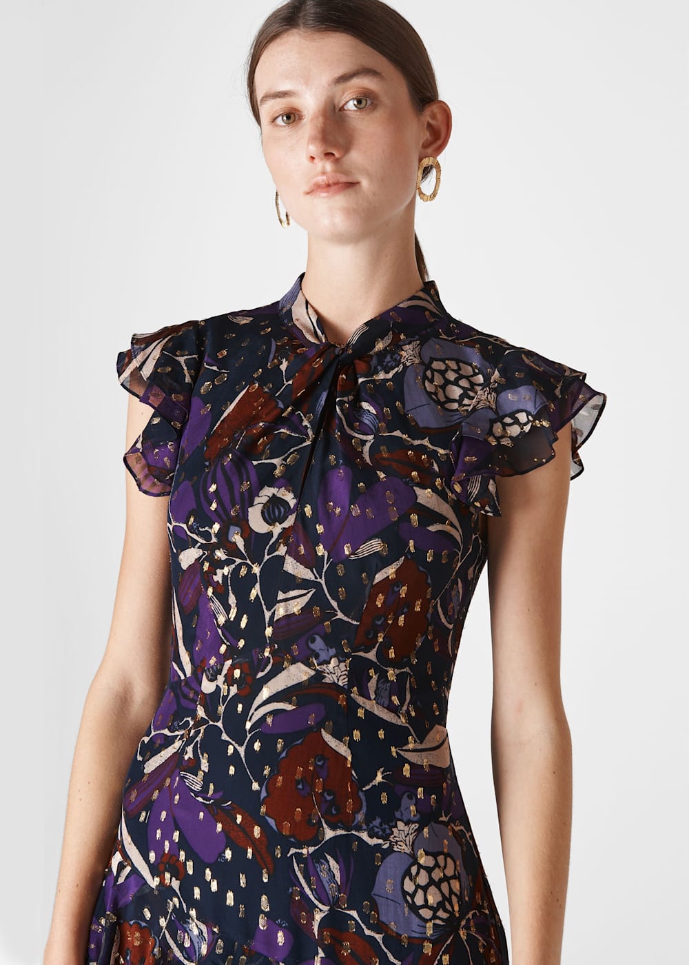 Whistles montrose dobby midi dress shop