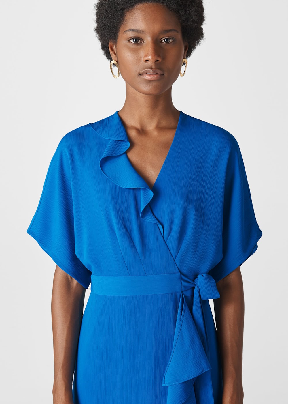Nova frill wrap maxi dress discount