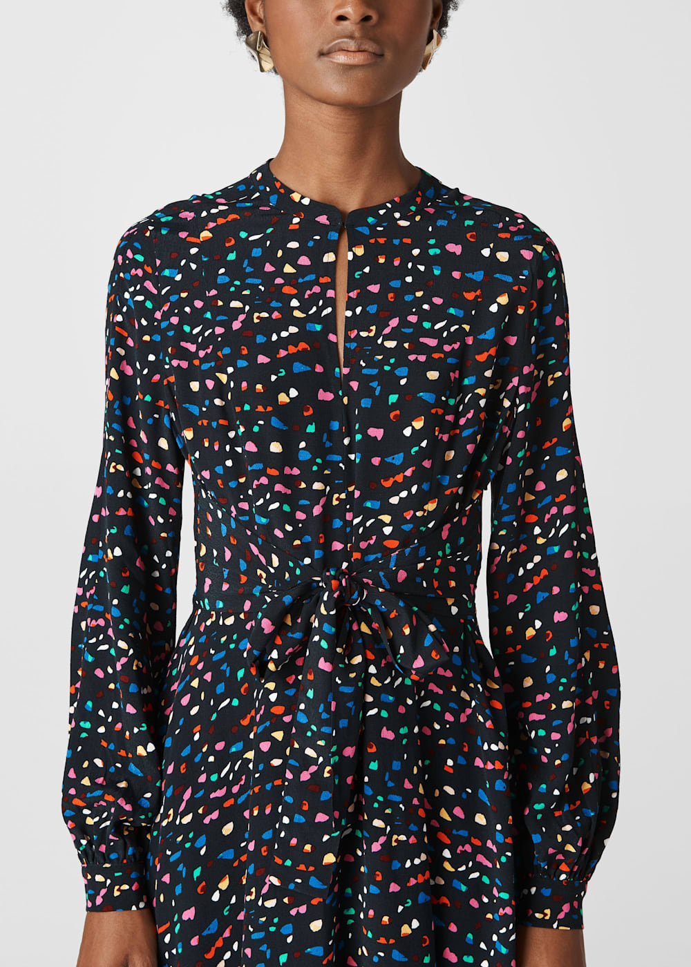 Multicolour Pearl Fiesta Print Dress WHISTLES Whistles UK