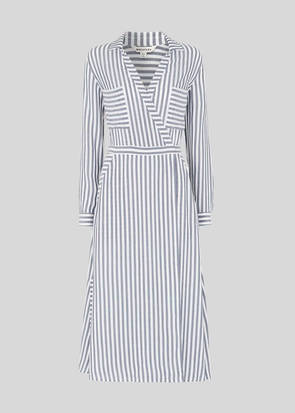 Grey striped dress shop
