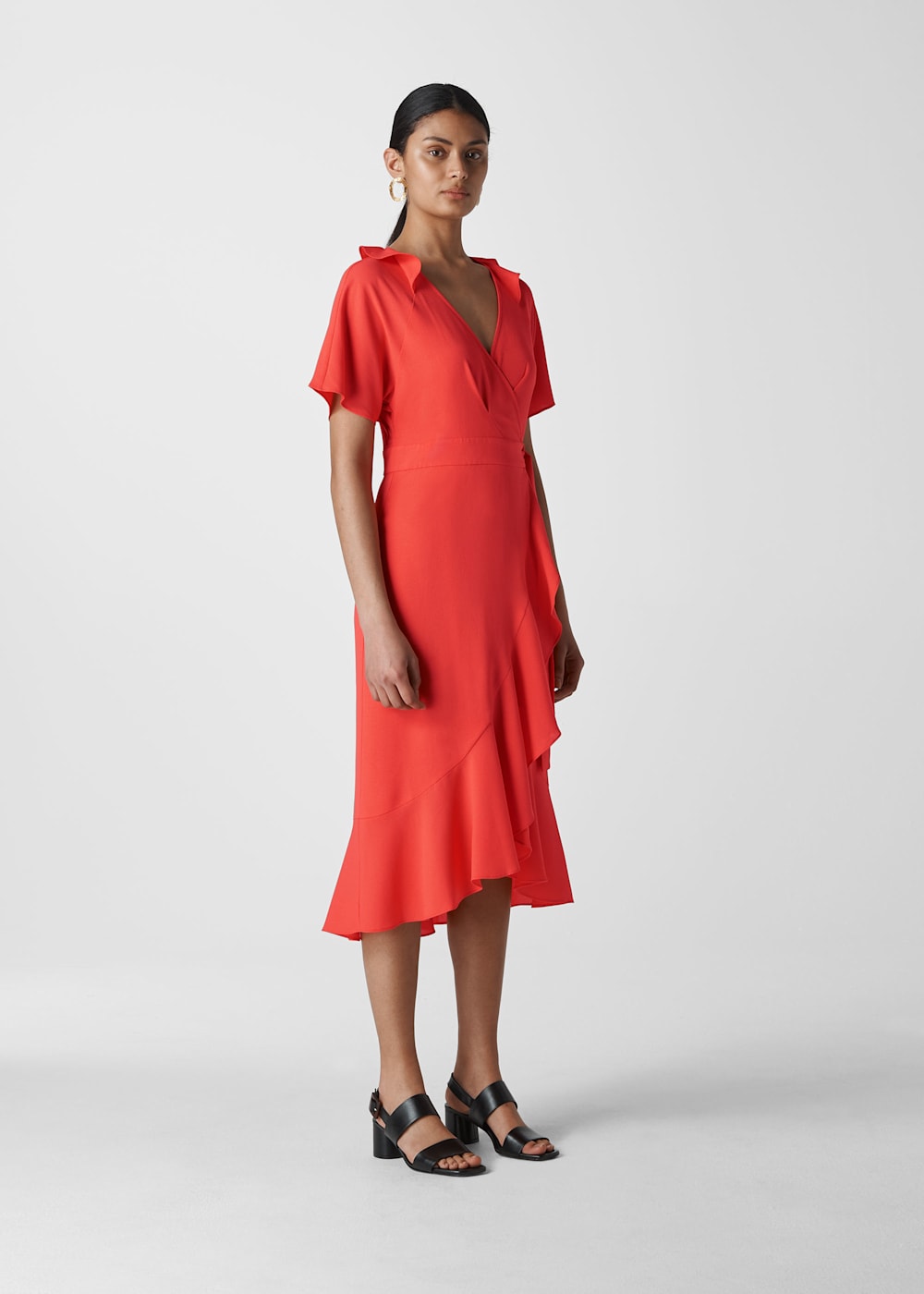 Coral frill dress shop