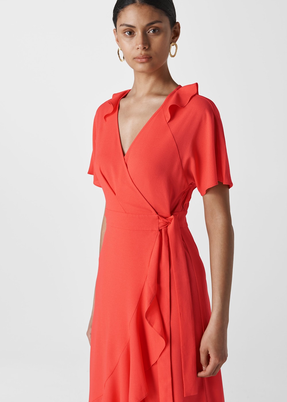 Abigail frill wrap dress cheap