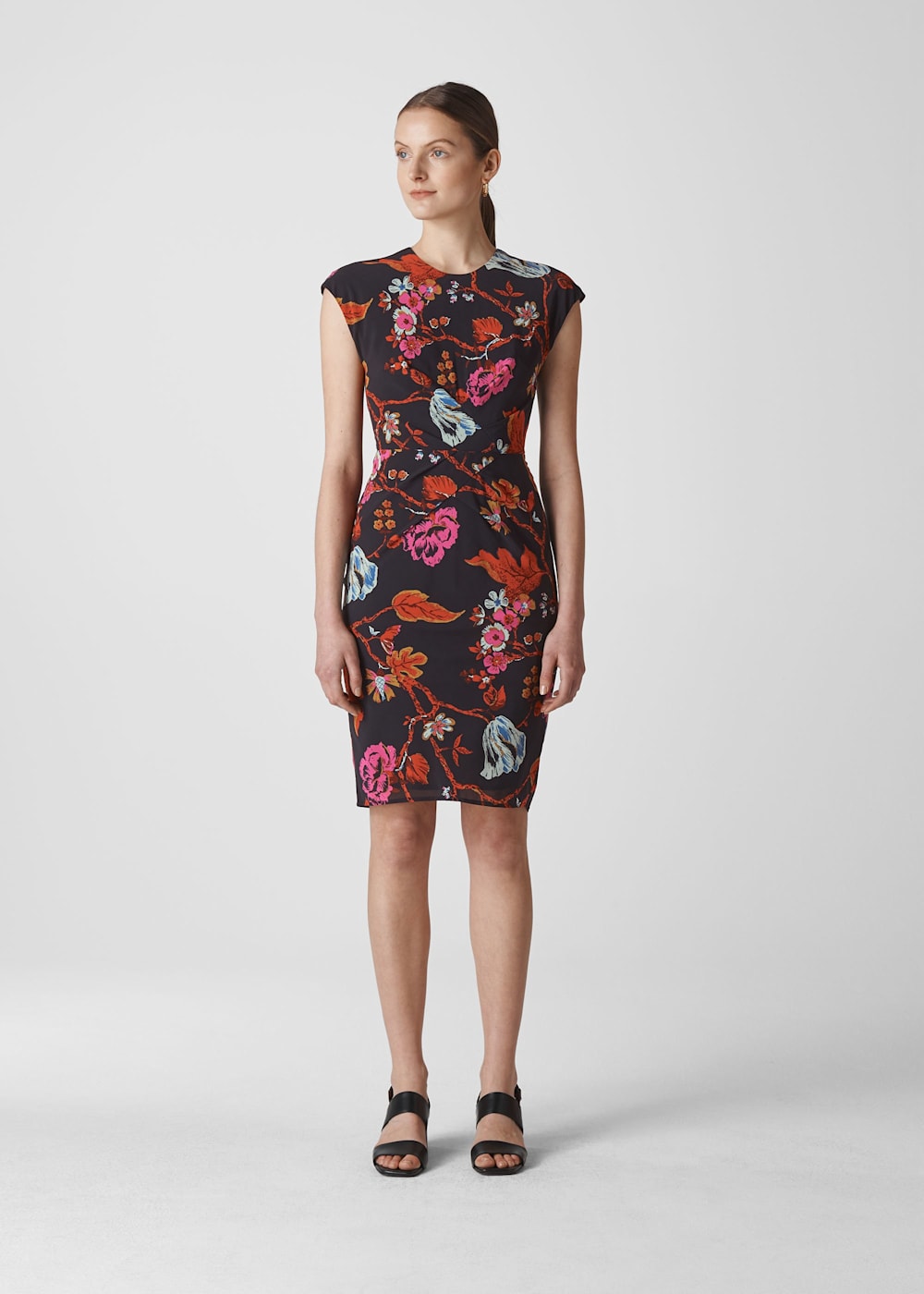 Whistles silk bodycon dress on sale