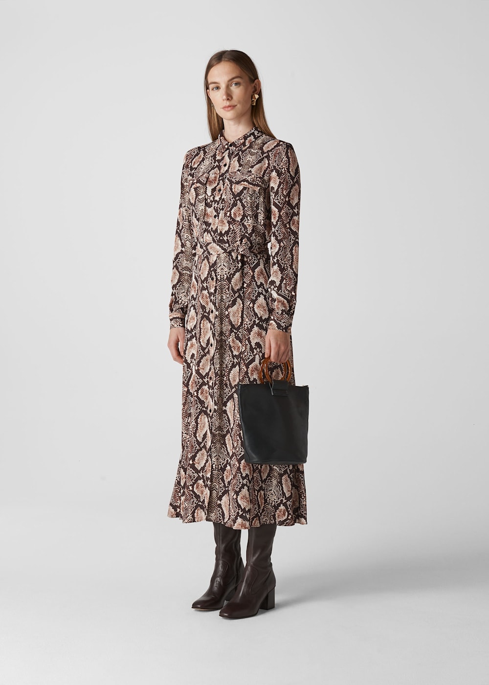 Elfrida Snake Print Dress