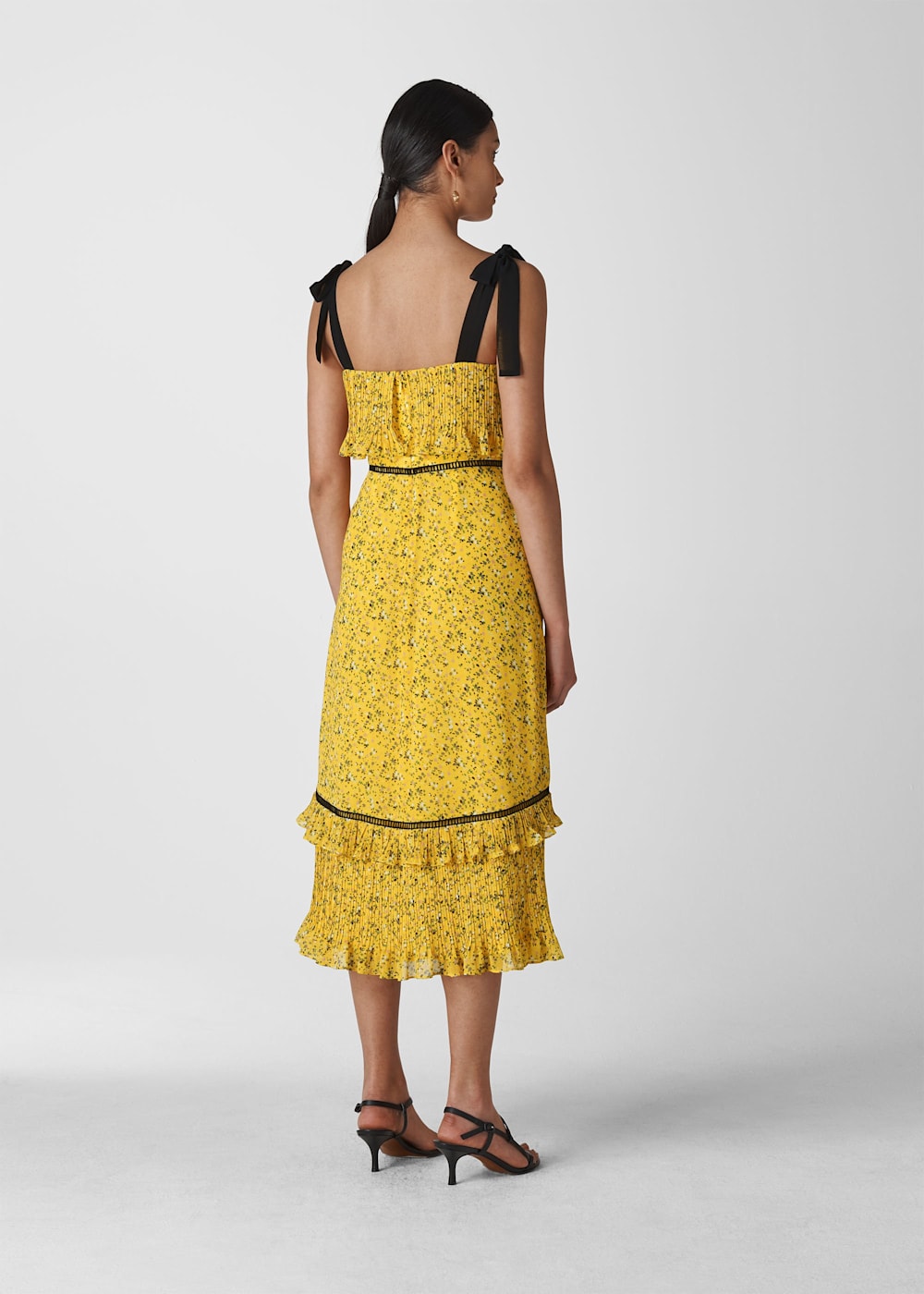Ditsy blossom pleated dress store