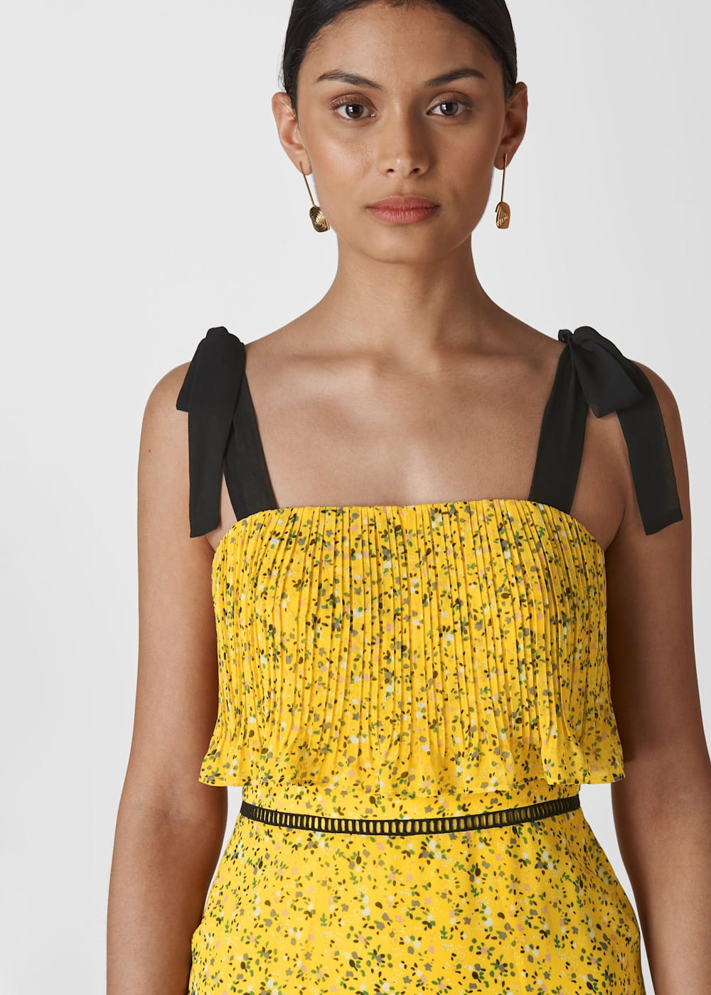 Ditsy blossom pleated dress store